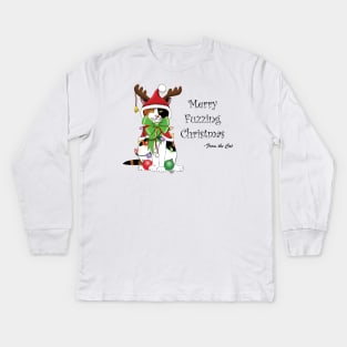 Merry Fuzzing Christmas Kids Long Sleeve T-Shirt